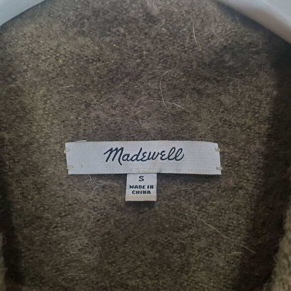 MADEWELL Womens Sweater SZ S Inland Wool Alpaca Mock Neck Pullover‎ Bell Forest - Picture 4 of 9